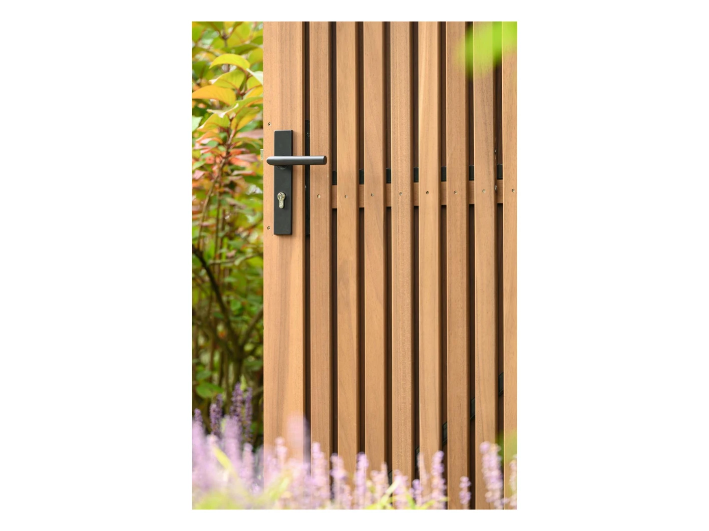 Poortdeur Thermowood Ayous Rhombus Verticaal 100 x 180 cm - Afbeelding 2